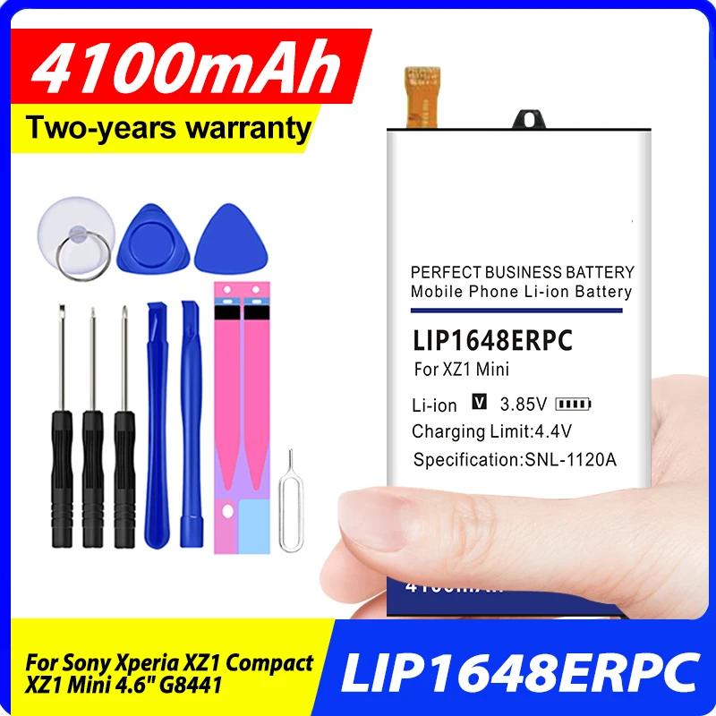 

High Quality LIP1648ERPC 4100mAh Replacement Battery For Sony Xperia XZ1 Compact XZ1 Mini 4.6" G8441 + Free Tools