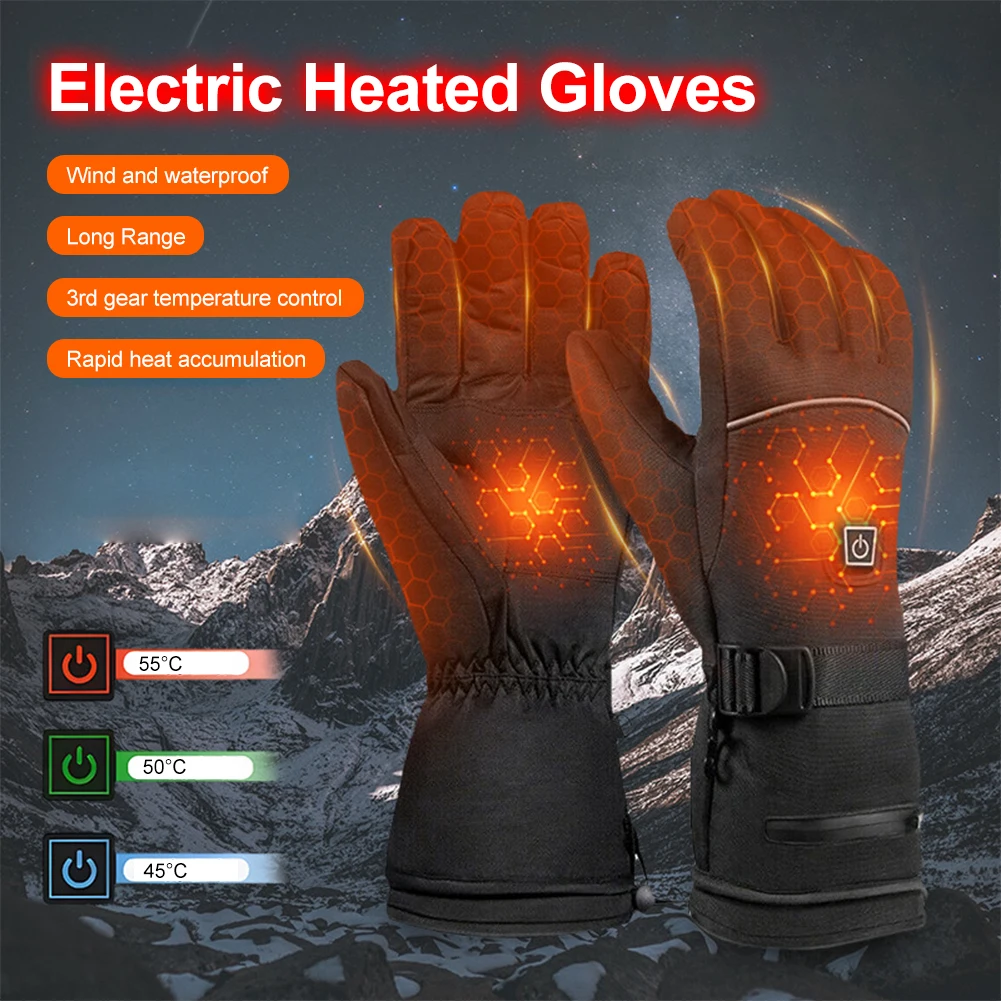 Electric Heated Gloves Battery Powered Winter Warm Motorcycle Heating Gloves Waterproof Touchscreen Hand Warmer For Cycling Ski
Electric Heated Gloves Battery Powered Winter Warm Motorcycle Heating Gloves Waterproof Touchscreen Hand Warmer For Cycling Ski