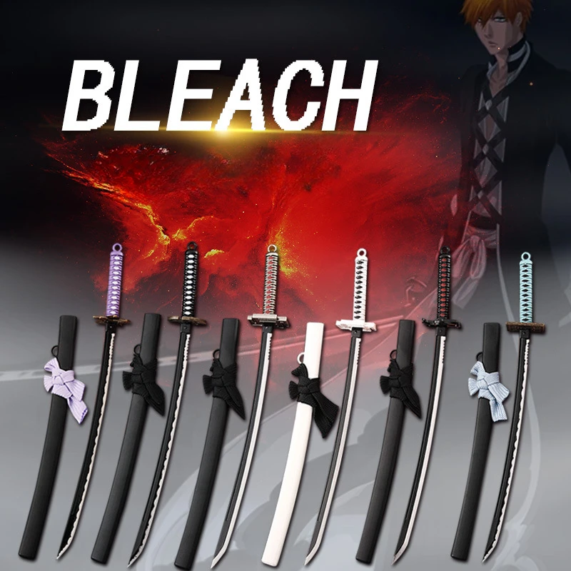 

BLEACH Swords Weapon Kurosaki Ichigo Tensa Zanget 22cm Anime Periphery Weapons Katana Model Samurai Sword Gifts Toys for Boys