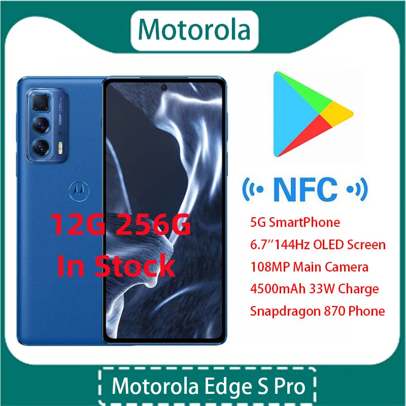 Телефон Motorola Moto Edge S Pro с глобальной прошивкой (опционально) экран 6 7 дюйма 4500 Гц OLED