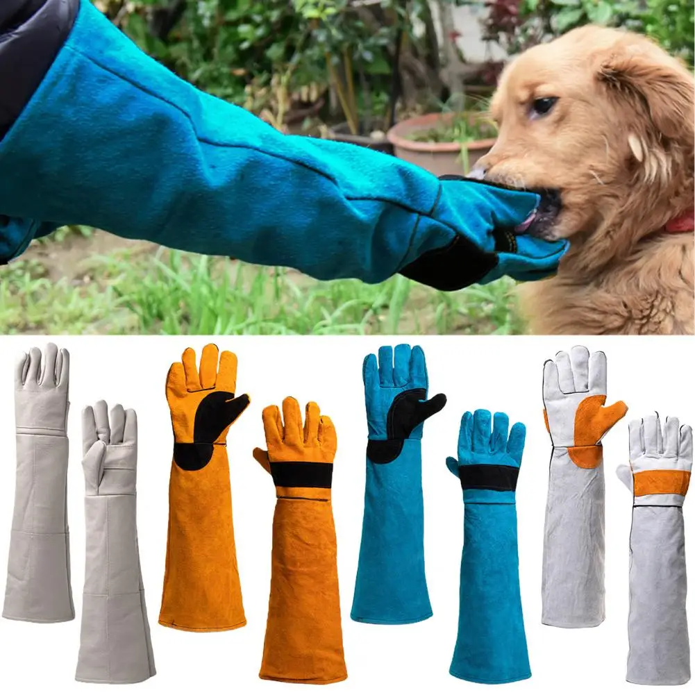 

Anti-bite Gloves for Cats Thickened Bite-proof Handling Gloves for Cats Dogs Birds 60cm Long Arm for Grooming for Snake