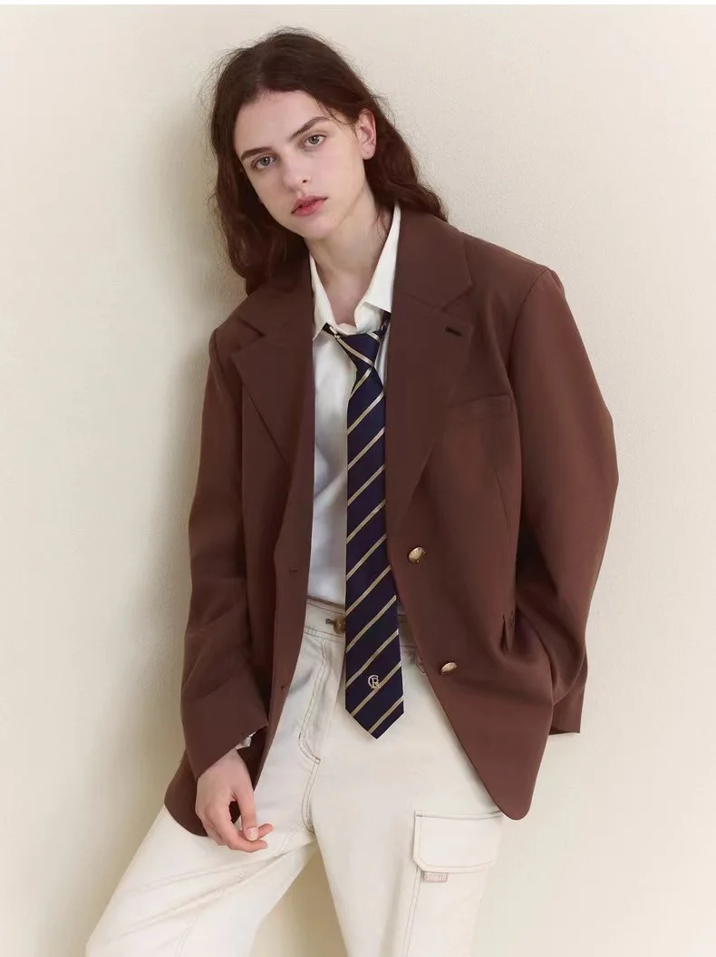 Fashion Women Blazers, Coffee Color Oversize Coat , Winter Autumn Casual Jackets , Suits , Clothes , Traf Vestidos Para Mujer
Fashion Women Blazers, Coffee Color Oversize Coat , Winter Autumn Casual Jackets , Suits , Clothes , Traf Vestidos Para Mujer