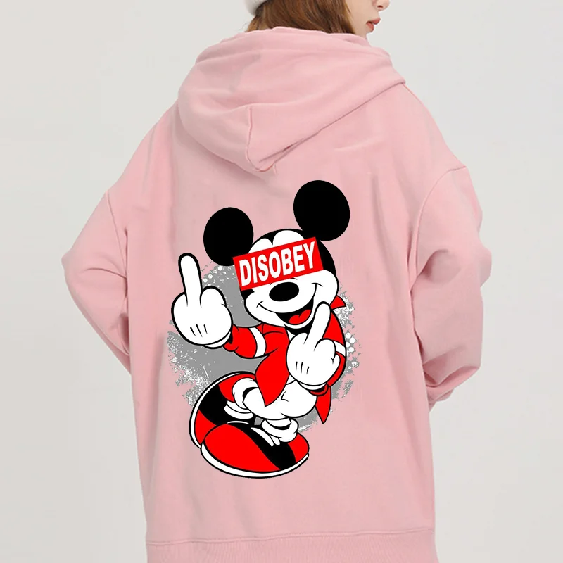 

Popular Disney character Mickey Mouse print hooded men's and women's hoodies, couple casual sports street hoodies