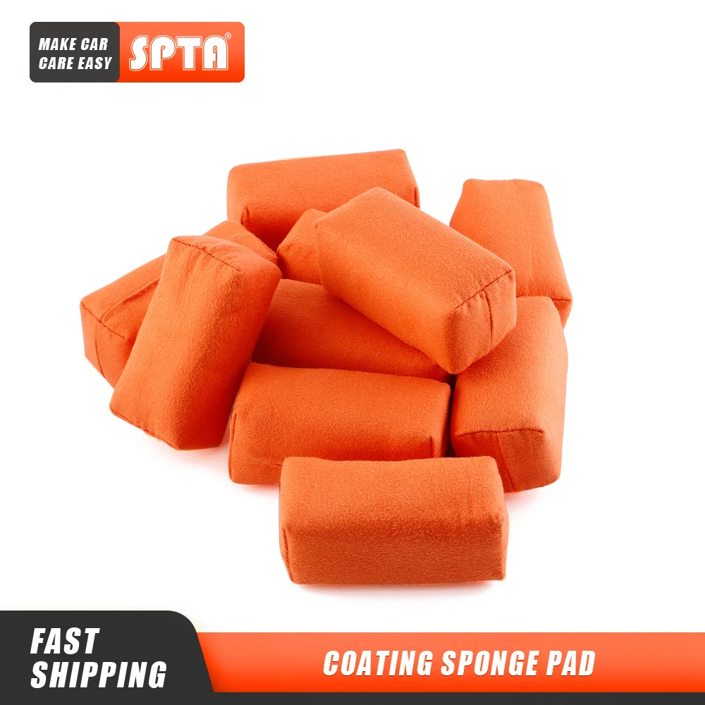 

SPTA 10-200 Pcs Car Detailing Suede Crystal Plating Sponge Soft Coating Pad For Car Waxing Polishing