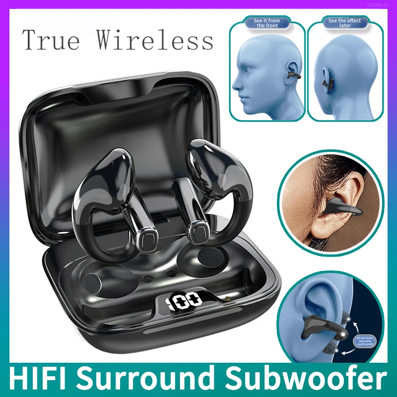 Bone Conduction Bluetooth 5.3 Earphones Sports Earbuds Led Display Wireless Headphones Ear-Clip Headsets with Microphone
Bone Conduction Bluetooth 5.3 Earphones Sports Earbuds Led Display Wireless Headphones Ear-Clip Headsets with Microphone