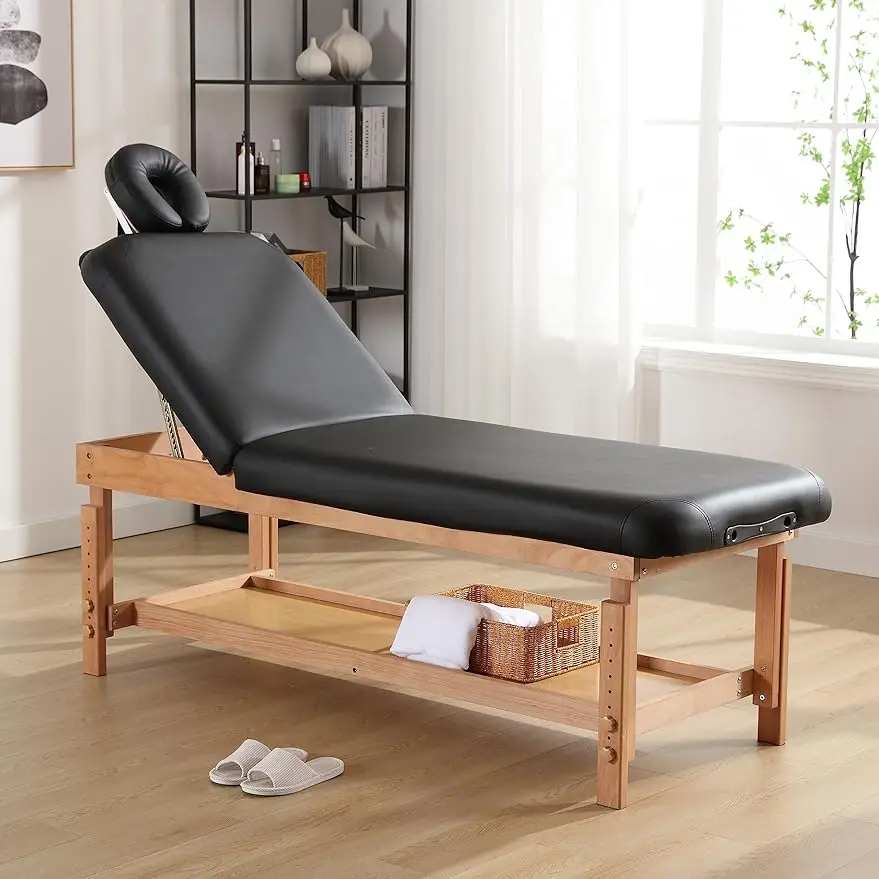 FUQIAOTEC Massage Table, Wooden Stationary Massage Table Professional Spa Bed with PU Leather and Memory Foam Layer, Adjustable
FUQIAOTEC Massage Table, Wooden Stationary Massage Table Professional Spa Bed with PU Leather and Memory Foam Layer, Adjustable