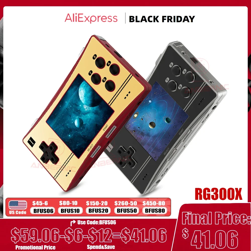 New Anbernic GT65 RG300X GD10 Retro Portable Game Console Min Video Game Player For Games Support HD Out Built In 5000 Games
New Anbernic GT65 RG300X GD10 Retro Portable Game Console Min Video Game Player For Games Support HD Out Built In 5000 Games