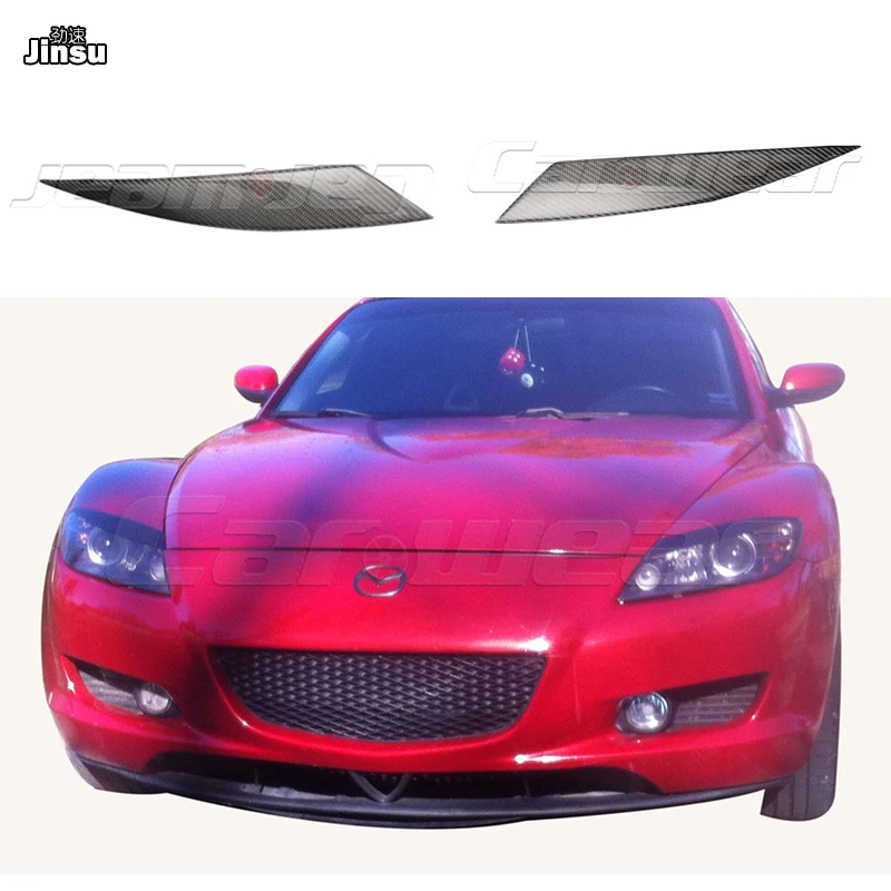 Carbon Fiber Car Headlight Cover Eyebrows For Mazda RX8 2004 - 2007 RX 8 Front Lamp Eyelids Decorative Sticker RX-8 Auto Parts
Carbon Fiber Car Headlight Cover Eyebrows For Mazda RX8 2004 - 2007 RX 8 Front Lamp Eyelids Decorative Sticker RX-8 Auto Parts