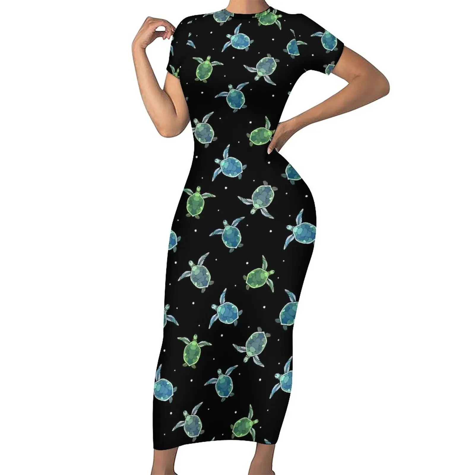 Green Turtles Bodycon Dress Female Cute Animal Pretty Maxi Dresses Spring Short Sleeve Aesthetic Graphic Oversize Dress 
Green Turtles Bodycon Dress Female Cute Animal Pretty Maxi Dresses Spring Short Sleeve Aesthetic Graphic Oversize Dress