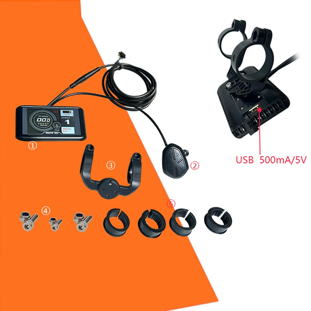 Durable Brand New Color Display Bike Screen TFT-UKC1 USB Charging 3.5 Inch TFT Screen 3/5/9/6 Gears 36V/48V/60V/72V 500mA/5V
Durable Brand New Color Display Bike Screen TFT-UKC1 USB Charging 3.5 Inch TFT Screen 3/5/9/6 Gears 36V/48V/60V/72V 500mA/5V