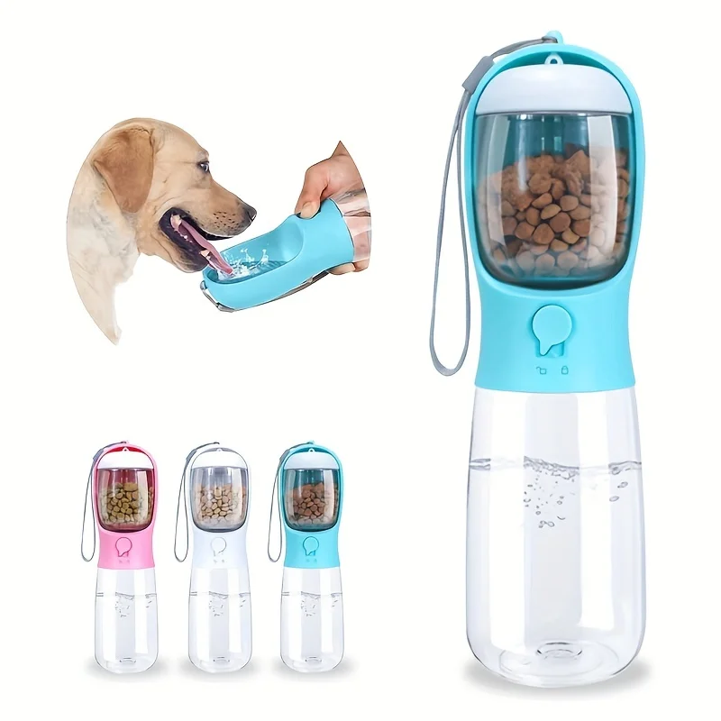 

Portable Dog Cat Water Bottle with Storage Food and Water Container for Puppy Pets Feeder Bowl Outdoor Travel Pet Drinking Bowls