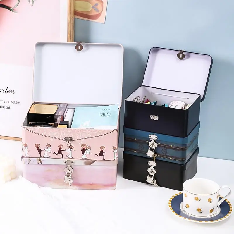 Locked storage box, iron box, desktop letter storage, small box, creative birthday packaging, empty box desk storage kawaii
Locked storage box, iron box, desktop letter storage, small box, creative birthday packaging, empty box desk storage kawaii