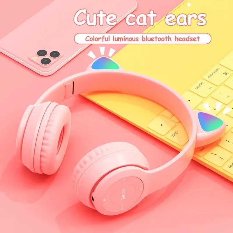 Cute Bluetooth-compatible 5.0 Headphones for Girls Gift Wire-controlled Gaming Headset Hifi Sports Music Study Earphones
Cute Bluetooth-compatible 5.0 Headphones for Girls Gift Wire-controlled Gaming Headset Hifi Sports Music Study Earphones