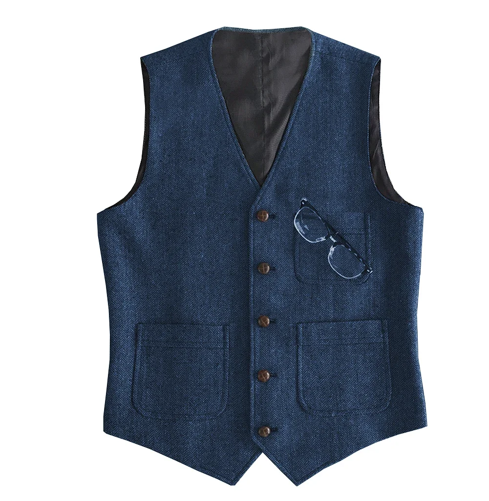 Men's Suit Formal V Neck Wool Green Herringbone Tweed Casual Waistcoat Formal Business Vest Groomman For Wedding
Men's Suit Formal V Neck Wool Green Herringbone Tweed Casual Waistcoat Formal Business Vest Groomman For Wedding