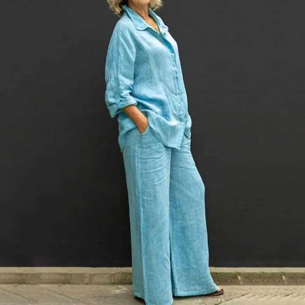 1 Set Women Summer Suit Two-Piece Set Women Outfit Long Shirt Trousers Casual Loungewear Set
1 Set Women Summer Suit Two-Piece Set Women Outfit Long Shirt Trousers Casual Loungewear Set