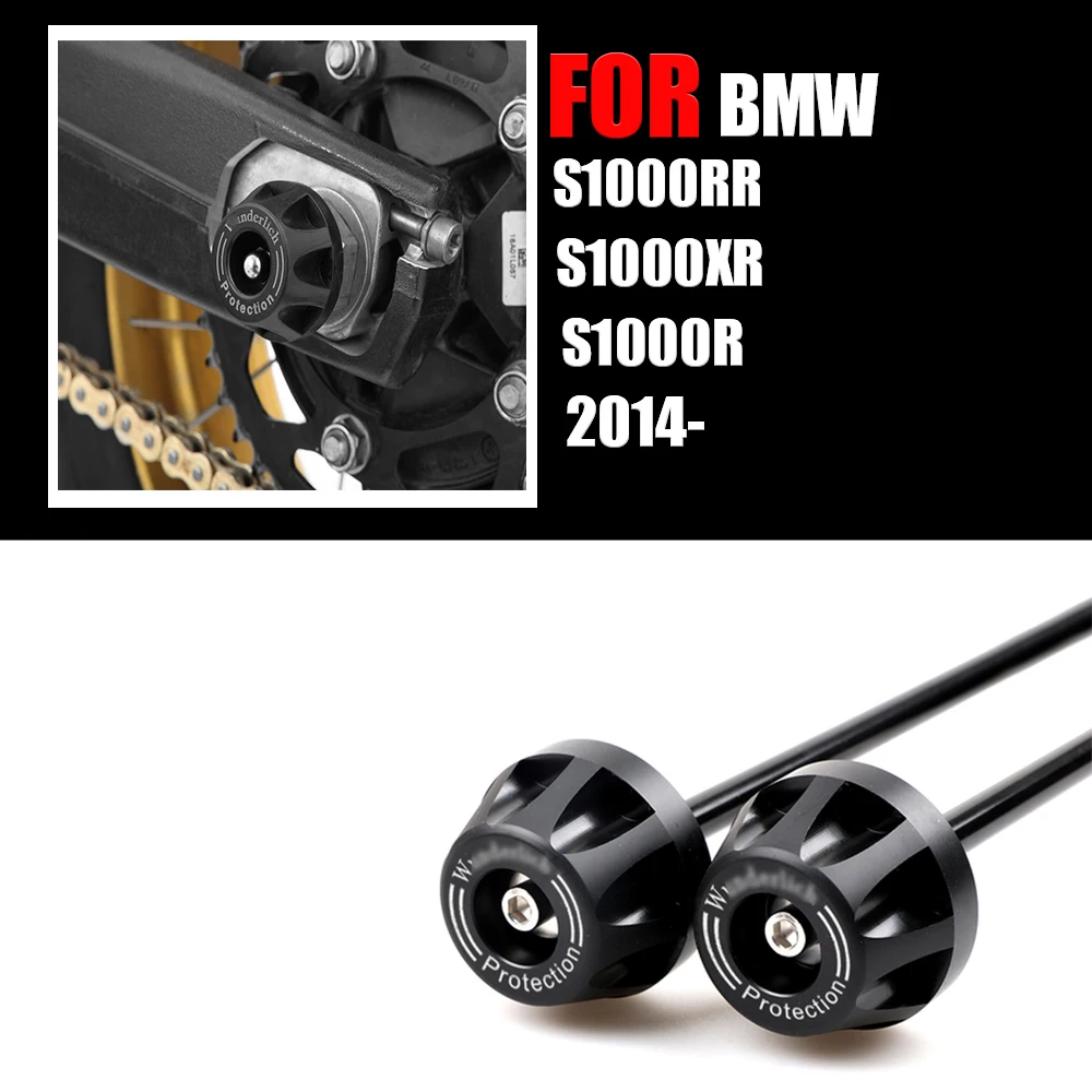 

For BMW S1000RR 2010-2021 S1000R 2014-2021 S1000XR 2014-2021 Motorcycle Front&Rear Axle Fork Crash Sliders Wheel Protector