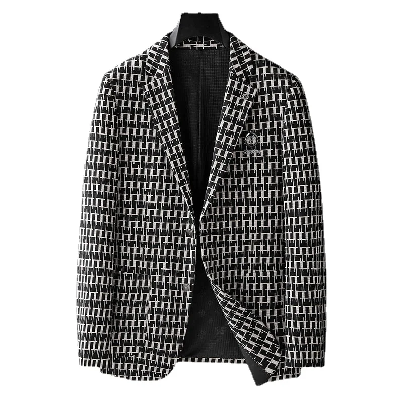 New Arrival Fashion Super Large Light Luxury Plaid Men's Suit Coat with Two Buttons Autumn and Winter Plus Size XL-6XL 7XL
New Arrival Fashion Super Large Light Luxury Plaid Men's Suit Coat with Two Buttons Autumn and Winter Plus Size XL-6XL 7XL