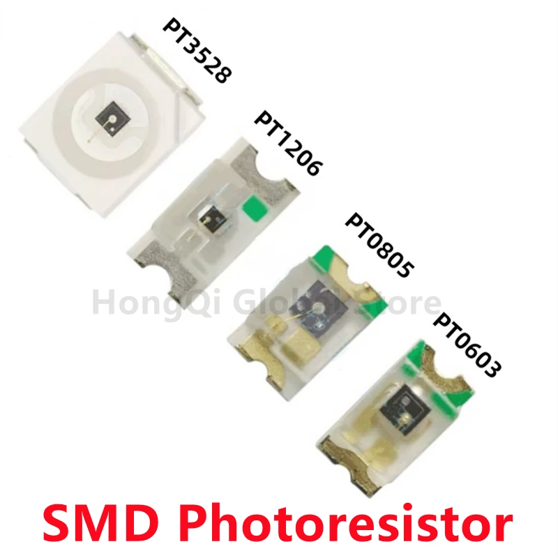 

100pcs SMD Photoresistor PT0603 PT0805 PT1206 PT3528 sensor environment-friendly triode