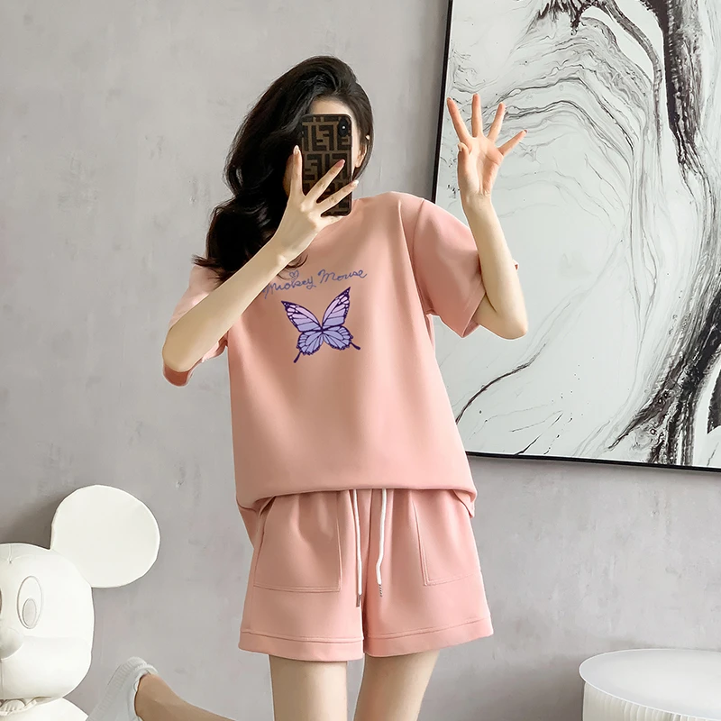 Women's Short Sleeve Sportswear Suit Summer 2023 New Clothes Round Neck Casual Outdoor Running Tops Short Pants 2 Two Piece Set
Women's Short Sleeve Sportswear Suit Summer 2023 New Clothes Round Neck Casual Outdoor Running Tops Short Pants 2 Two Piece Set