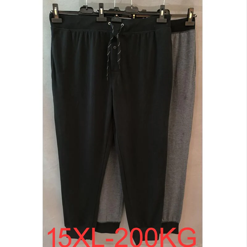 

Men's big pants 200KG plus size 15XL 12XL loose stretch large size 66 60 62 Summer casual pants Black gray Home leisure 50 52 54