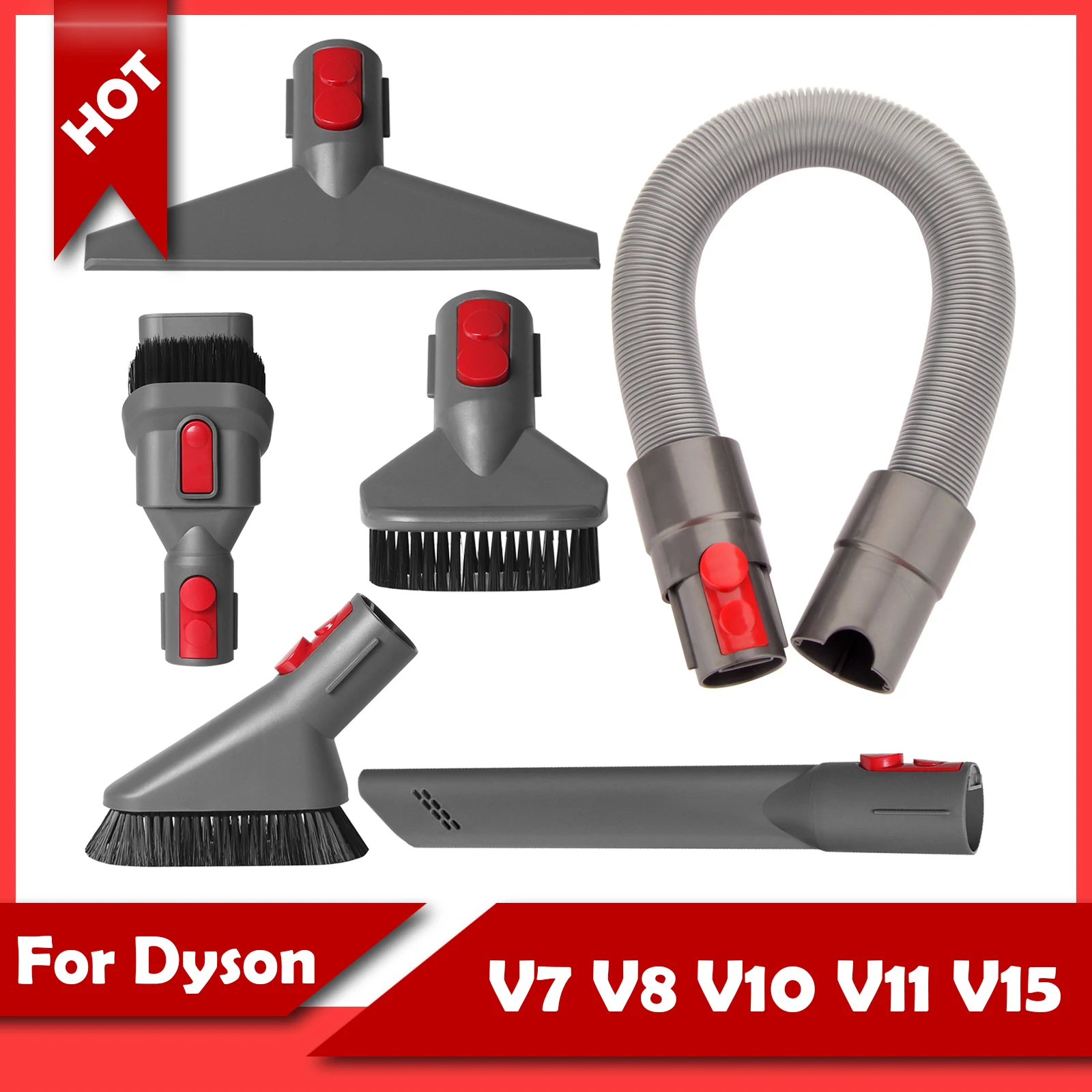 For Dyson V8 V7 V10 V11 Hose kit Vacuum Cleaner Combination Cleaning Tool Dusting Stubborn Dirt Brush Mattress Cleaner
For Dyson V8 V7 V10 V11 Hose kit Vacuum Cleaner Combination Cleaning Tool Dusting Stubborn Dirt Brush Mattress Cleaner