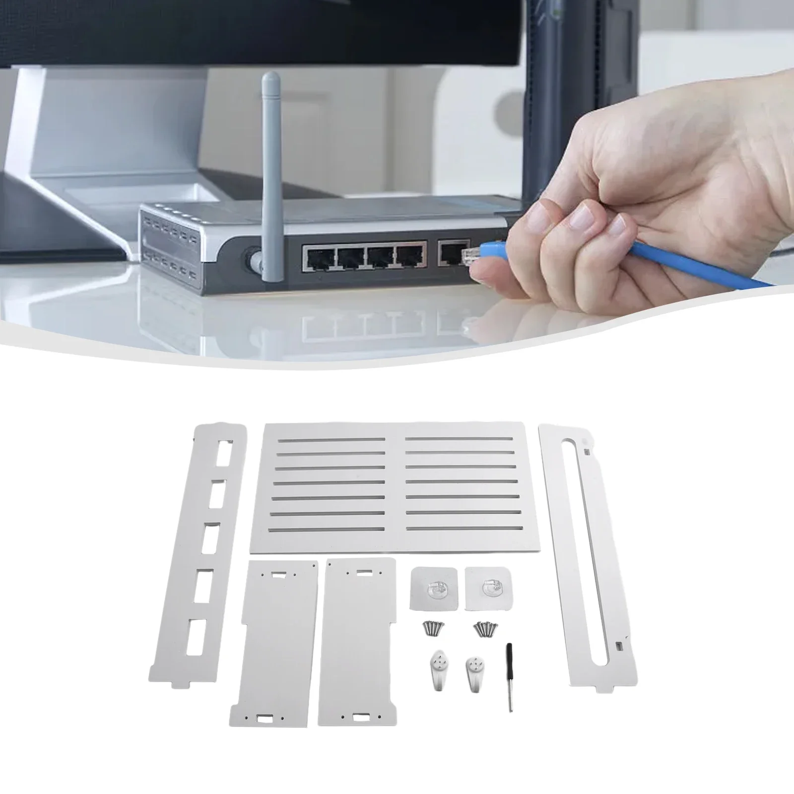 1Pc Wall Mounted Wireless Wifi Router Shelf ABS Storage Box Router Rack Cable Power Bracket Organizer Box For Living Room
1Pc Wall Mounted Wireless Wifi Router Shelf ABS Storage Box Router Rack Cable Power Bracket Organizer Box For Living Room