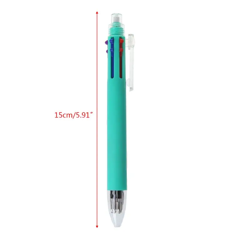 

0.7mm 5 Colors In One Retractable Ballpoint Pens Mechanical Pencil Smooth Writin