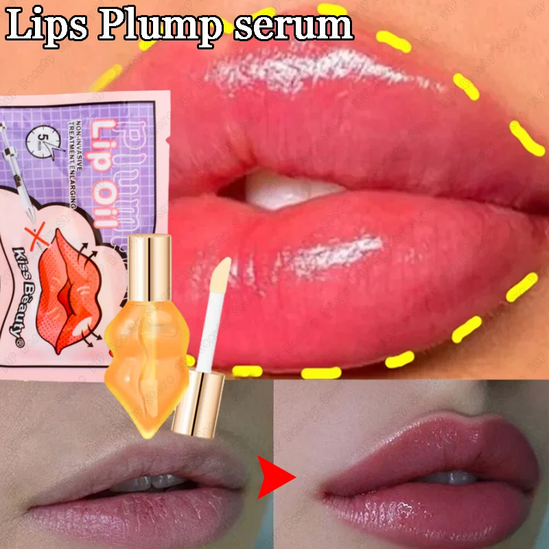 

Instant Lip Enhancer Plumper Oil Extreme Volumising Lip Gloss Serum Nourishing Anti-Wrinkle Sexy Lip Moisturizing Care Cosmetics