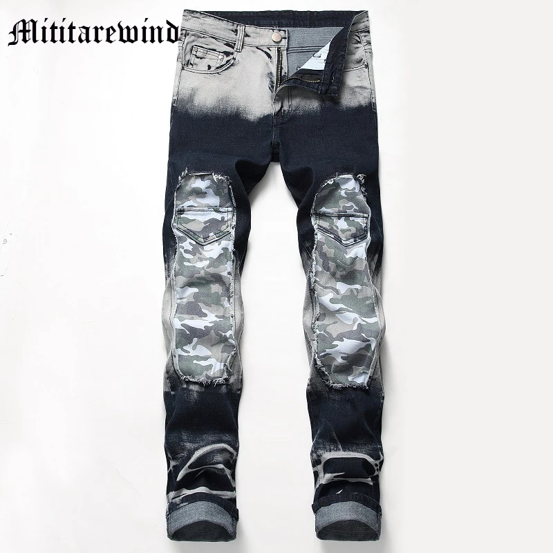Men Pants Retro Camouflage Patchwork Distressed Vintage Hole Stretch Slim Jeans Skinny Casual Fashion Y2k Trousers
Men Pants Retro Camouflage Patchwork Distressed Vintage Hole Stretch Slim Jeans Skinny Casual Fashion Y2k Trousers