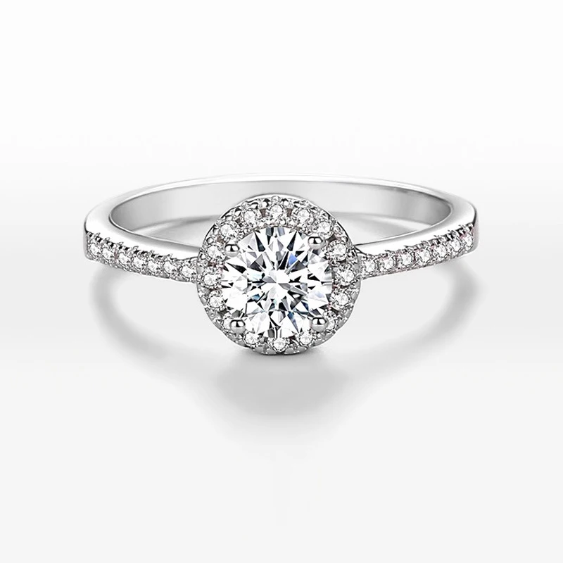 6.5mm 1CT D Color Moissanite Engagement Rings 925 Sterling Silver 18k Gold Plated Lab Created Diamond Wedding Band Rings
6.5mm 1CT D Color Moissanite Engagement Rings 925 Sterling Silver 18k Gold Plated Lab Created Diamond Wedding Band Rings