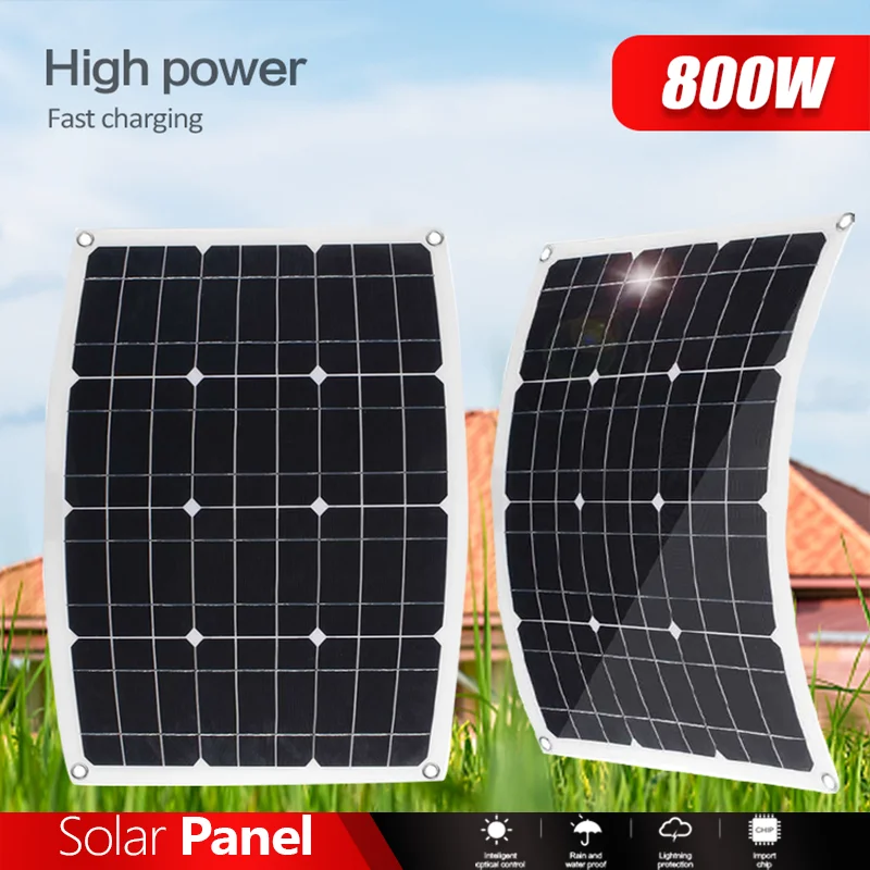 800W Solar Panel Solar Cells Bank Pack Outdoor Battery Supply For Car RV Yacht Battery Boat Charger With 10A-100A Controller 18V
800W Solar Panel Solar Cells Bank Pack Outdoor Battery Supply For Car RV Yacht Battery Boat Charger With 10A-100A Controller 18V