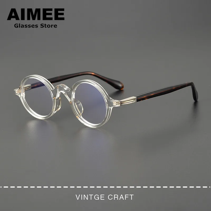 Titanium Acetate Vintage Round Glasses Frame Japanese Handmade Men Ultralight Optical Eyeglasses Women Myopia Blue Light Eyewear
Titanium Acetate Vintage Round Glasses Frame Japanese Handmade Men Ultralight Optical Eyeglasses Women Myopia Blue Light Eyewear