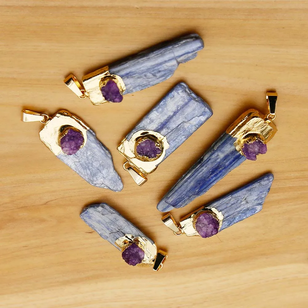 Raw Ore Natural Stone Pendant Irregular Blue Crystal Bar Inset Purple Agate Necklace DIY Jewelry Wholesale7Pcs/Lot Free Shipping
Raw Ore Natural Stone Pendant Irregular Blue Crystal Bar Inset Purple Agate Necklace DIY Jewelry Wholesale7Pcs/Lot Free Shipping