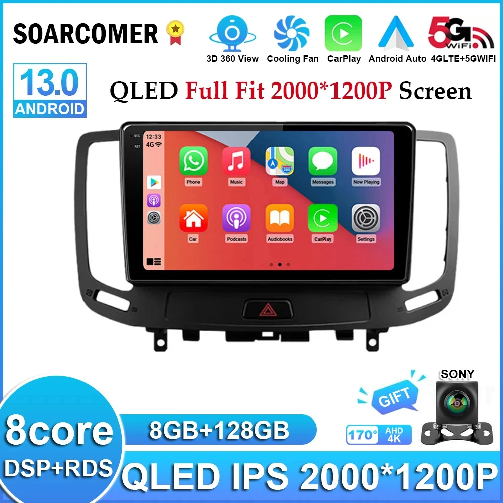 Android 13 для Nissan Voor Infiniti G4 G25 G35 G37 2006 - 2013 автомобильный видеоплеер GPS-навигация Мультимедиа Carplay BT DSP WIFI + 4G
Android 13 для Nissan Voor Infiniti G4 G25 G35 G37 2006 - 2013 автомобильный видеоплеер GPS-навигация Мультимедиа Carplay BT DSP WIFI + 4G