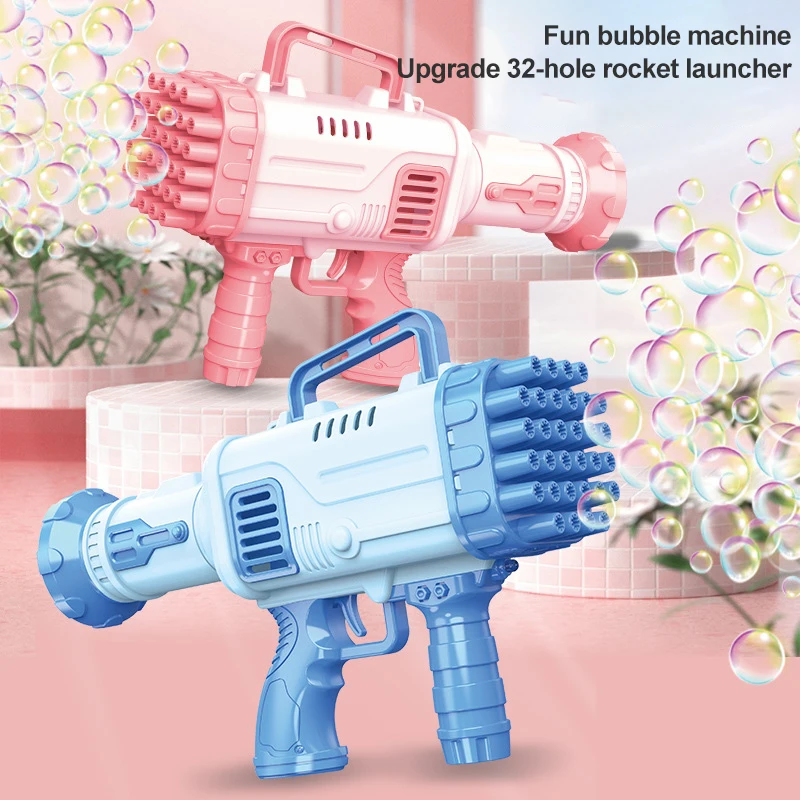 32 Hold Bubble Machine for Children Automatic Bazooka Bubble Gun with Light Bubble Blower For Kids Soap Bubble Outdoor Toys
32 Hold Bubble Machine for Children Automatic Bazooka Bubble Gun with Light Bubble Blower For Kids Soap Bubble Outdoor Toys