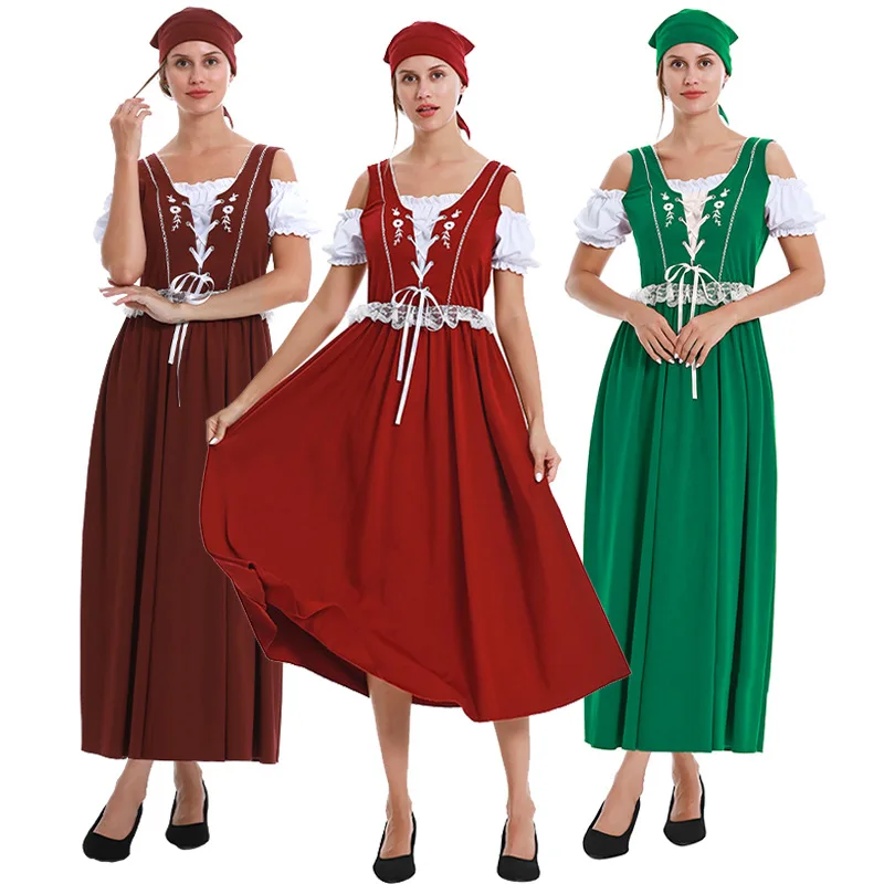 cafe Maid Cosplay estate maids full set Costume for adult traditional ethnic dress maids with scarf HALLOWEEN
cafe Maid Cosplay estate maids full set Costume for adult traditional ethnic dress maids with scarf HALLOWEEN
