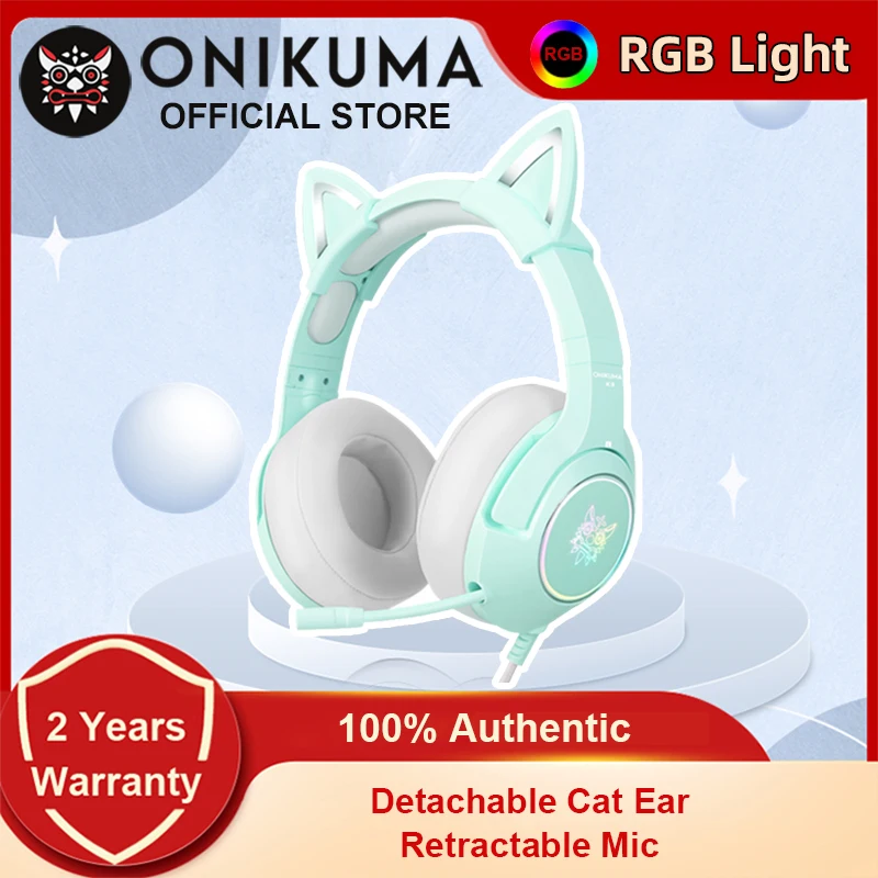 ONIKUMA K9 зеленые Игровые наушники с динамической RGB-подсветкой, выдвижной микрофон, беспроводная гарнитура для ПК Игр
ONIKUMA K9 зеленые Игровые наушники с динамической RGB-подсветкой, выдвижной микрофон, беспроводная гарнитура для ПК Игр