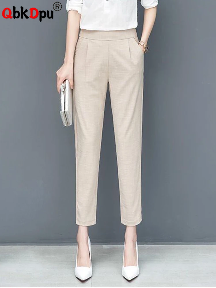 Casual Straight High Waist Ankle-length Suit Pencil Pants Oversize Summer Slim Women Elegant Office Pantalon Fashion Trousers
Casual Straight High Waist Ankle-length Suit Pencil Pants Oversize Summer Slim Women Elegant Office Pantalon Fashion Trousers