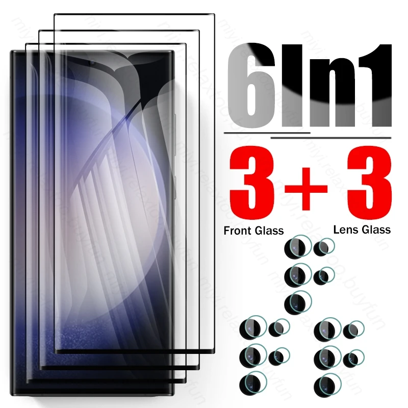 Закаленное стекло 9D с полным покрытием клея 6 в 1 для Samsung Galaxy S 23 Ultra S23 Ultra S23, ультратонкая изогнутая защита экрана, пленка для объектива камеры
Закаленное стекло 9D с полным покрытием клея 6 в 1 для Samsung Galaxy S 23 Ultra S23 Ultra S23, ультратонкая изогнутая защита экрана, пленка для объектива камеры
