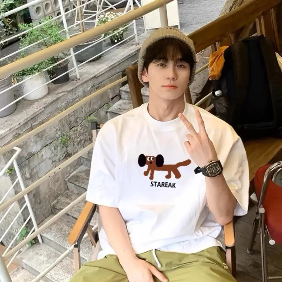 Summer Korean Trendy Brand Puppy Retro Short-sleeved T-shirt Fashionable American 2024 Half-sleeved Tops Men and Women Couples
Summer Korean Trendy Brand Puppy Retro Short-sleeved T-shirt Fashionable American 2024 Half-sleeved Tops Men and Women Couples