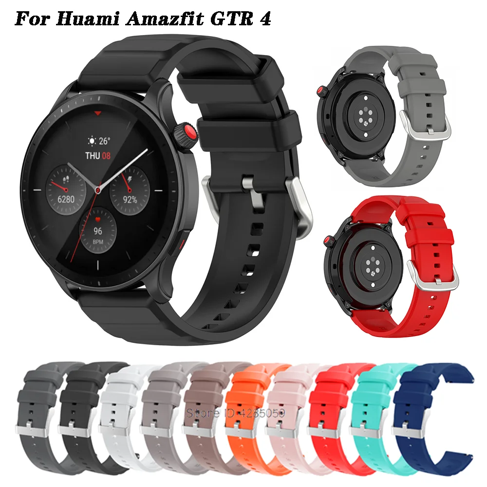 

Official Silicone Band For Huami Amazfit GTR 4 Replacement Wristband Smart watch Strap For GTR 3/4 Pro/GTR 47mm/2/2e Bracelet