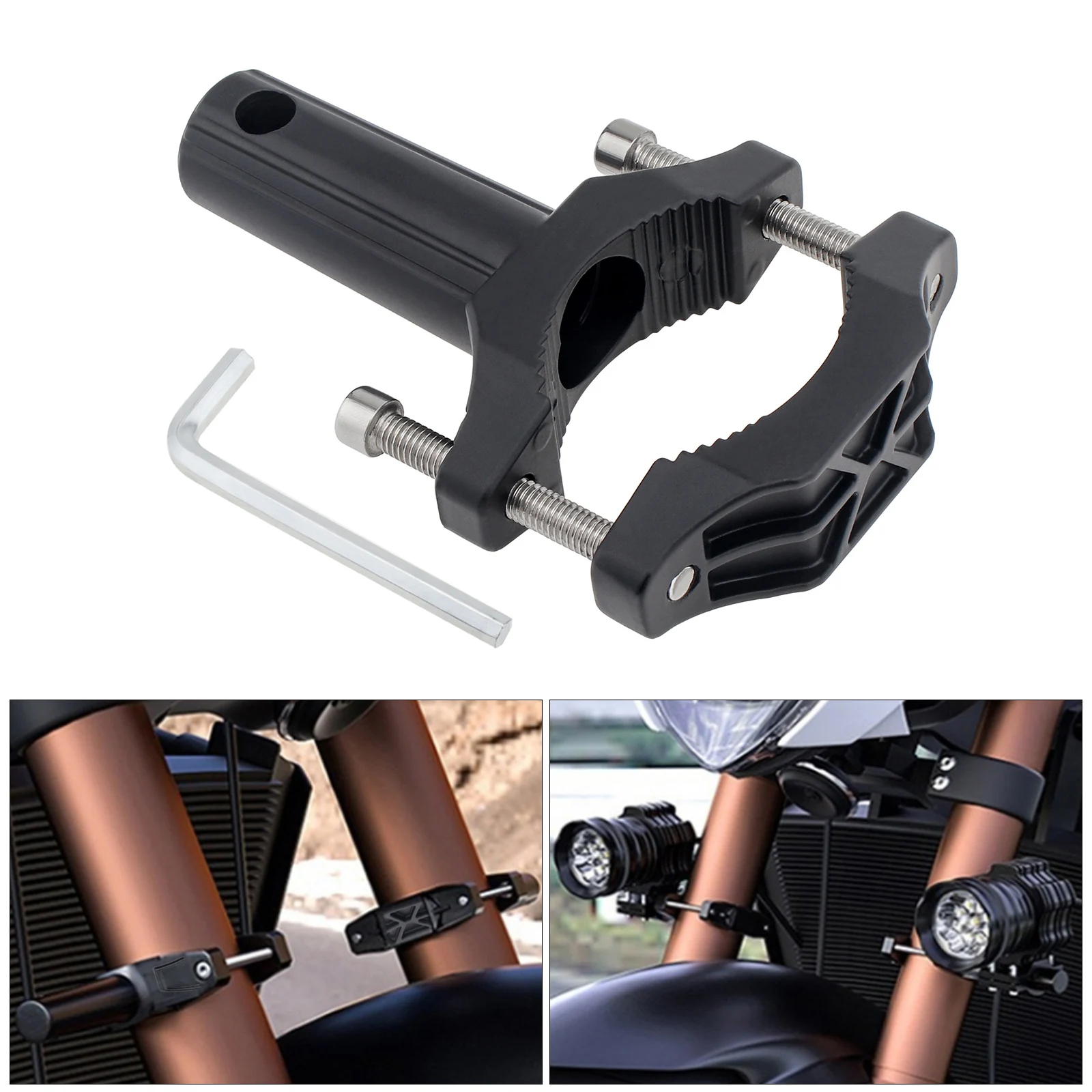 

Motorcycle Bumper Bracket Mount Modified Headlight Stand Spotlight Extension Pole Universal Motorbike Scooter ATV Mount Bracket