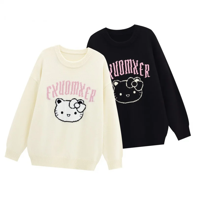 Kawaii Sanrio Hello Kitty Anime Sweater Girls Autumn Winter Loose Simple Round Neck Leisure Couple Knitting Long Sleeves Jacket
Kawaii Sanrio Hello Kitty Anime Sweater Girls Autumn Winter Loose Simple Round Neck Leisure Couple Knitting Long Sleeves Jacket