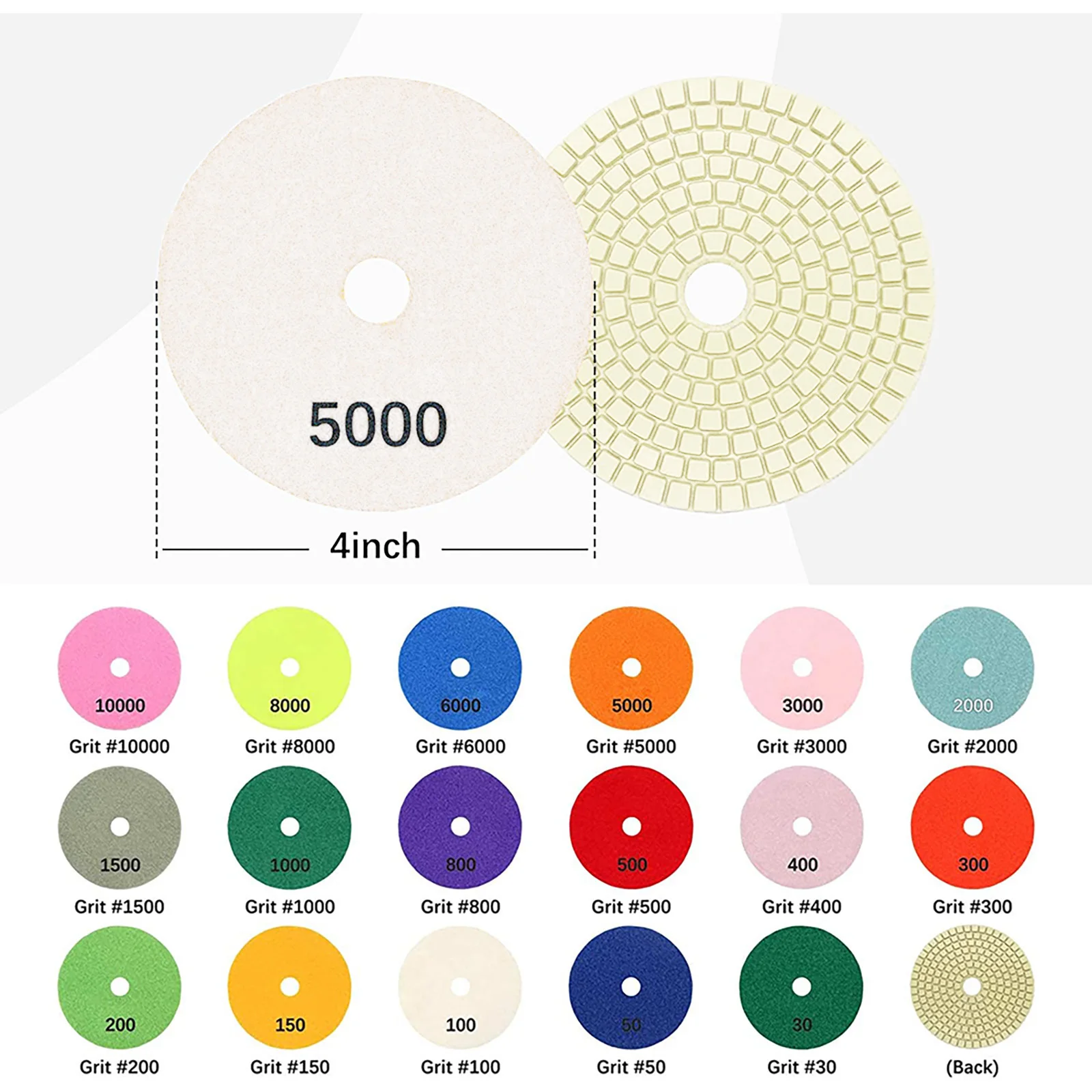 4 Inch 10 Step Polishing Pads Flexible Diamond For Marble Granite Ceramic Tile Concrete Shipping 10PCS
4 Inch 10 Step Polishing Pads Flexible Diamond For Marble Granite Ceramic Tile Concrete Shipping 10PCS