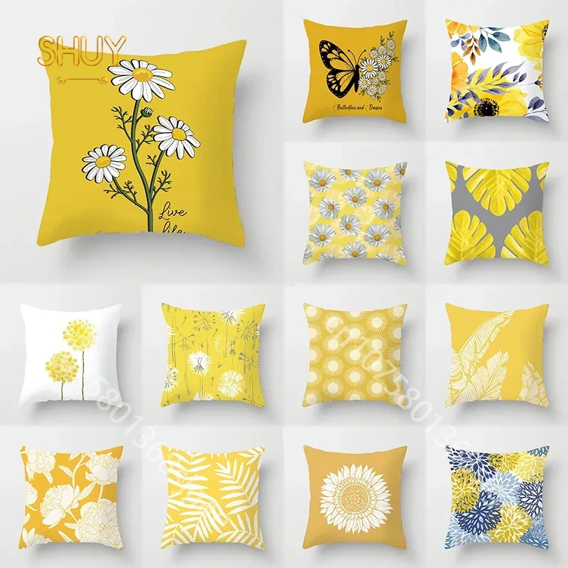 Floral Leaves Yellow Pillow Case Office Car Seat Decorative Pillowcase Home Sofa Chair Bed Decorative Nordic Cushion Cover Gift
Floral Leaves Yellow Pillow Case Office Car Seat Decorative Pillowcase Home Sofa Chair Bed Decorative Nordic Cushion Cover Gift