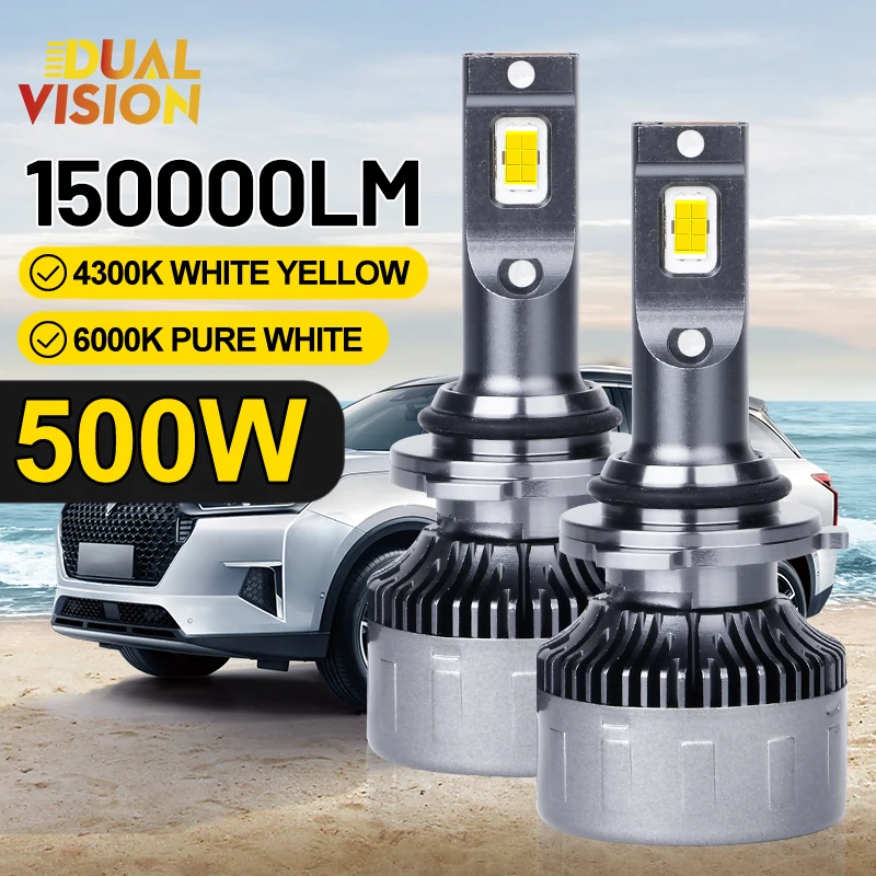 Dualvision H7 H4 H11 LED Headlights 150000LM 500W 5570 CSP LED H8 H9 9005 HB3 9006 HB4 9012 HIR2 H16 4300K 6000K Canbus No Error
Dualvision H7 H4 H11 LED Headlights 150000LM 500W 5570 CSP LED H8 H9 9005 HB3 9006 HB4 9012 HIR2 H16 4300K 6000K Canbus No Error