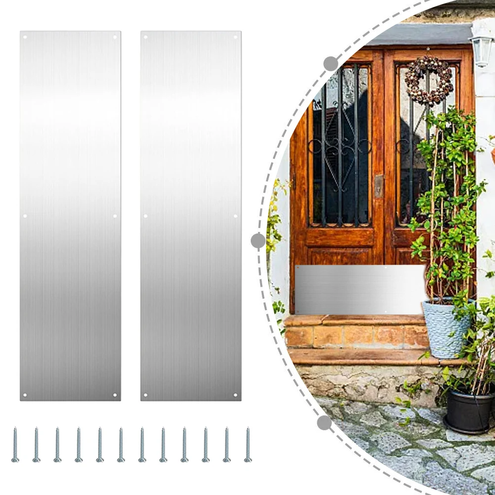 2PCS/Set Exterior Door Kickplate Stainless Steel Kick Plate Push Plates Door Protector For Prevent Indoor&Outdoor Door Scratches
2PCS/Set Exterior Door Kickplate Stainless Steel Kick Plate Push Plates Door Protector For Prevent Indoor&Outdoor Door Scratches