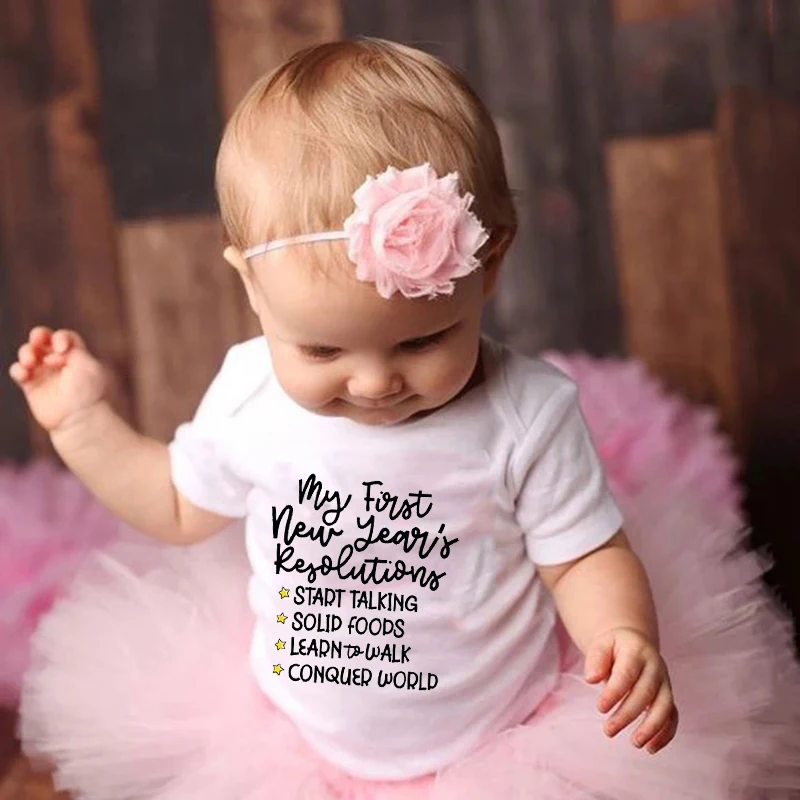 Newborn Baby Bodysuit Baby Girl Short Sleeve Romper My First New Year's Letter Print Jumpsuit Infant Girls Boys Unisex Playsuit
Newborn Baby Bodysuit Baby Girl Short Sleeve Romper My First New Year's Letter Print Jumpsuit Infant Girls Boys Unisex Playsuit