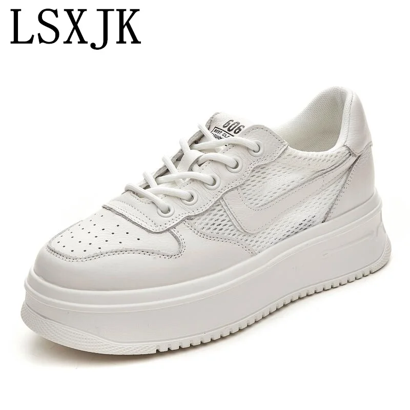 LSXJK Shoes For Women Thick Sole Leather Small White Shoes 2022 Spring New Korean Style Casual Flat Mesh Thin Platform Shoes
LSXJK Shoes For Women Thick Sole Leather Small White Shoes 2022 Spring New Korean Style Casual Flat Mesh Thin Platform Shoes