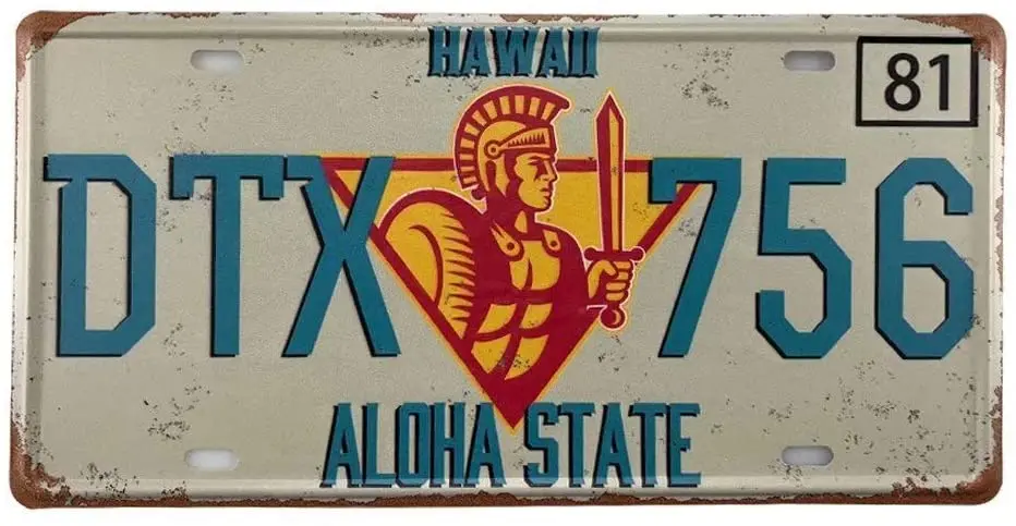 New Retro Vintage License Plate Hawaii DTX 756 Aloha State Tin Sign for Home Decor Wall Plaque 6x12 inch Car Vehicle
New Retro Vintage License Plate Hawaii DTX 756 Aloha State Tin Sign for Home Decor Wall Plaque 6x12 inch Car Vehicle